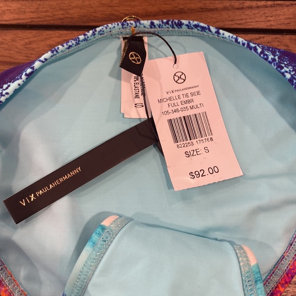 Multi colored beaded bikini top and bottom - Picture 3 of 5